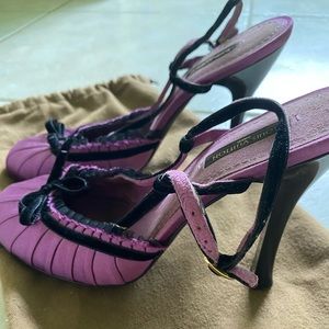 Louis Vuitton spike-heeled ballet type sandals